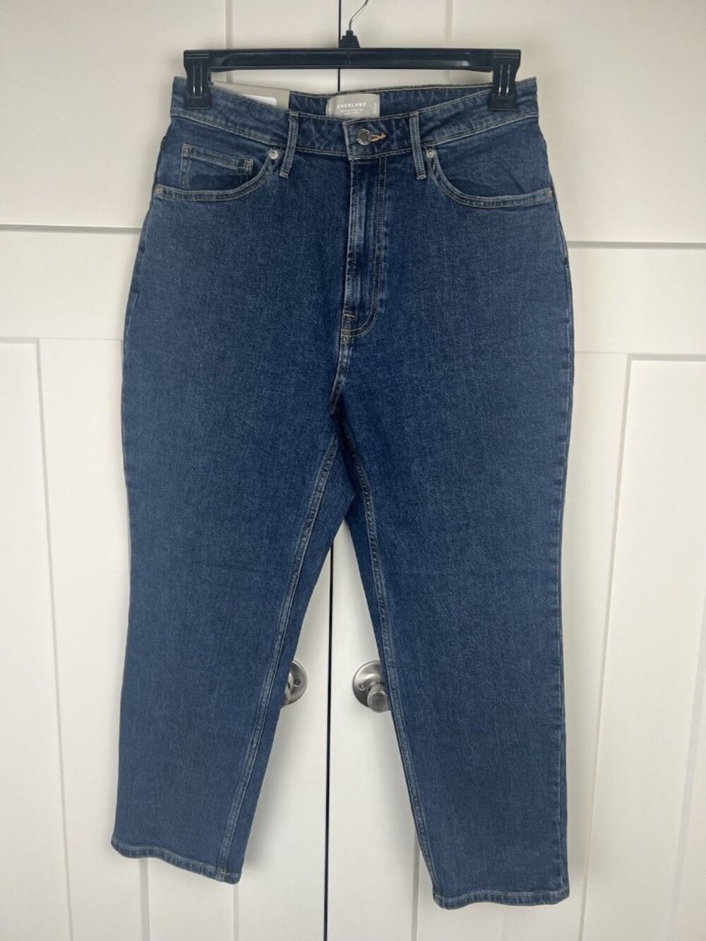 Everlane Curvy Cheeky Jean 30 Crop High Rise Organic Cotton Straight Ankle Denim